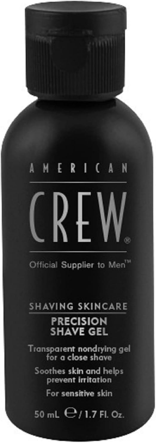 AMERICAN CREW Travel-Kit for Men: 3-in-1 Care Shampoo, Conditioner & Shower Gel (100 ml), Precision Shave Gel (50 ml) and Fibre Hair Wax with Strong Hold (50 g) for Hair and Body Care (CLEARANCE)