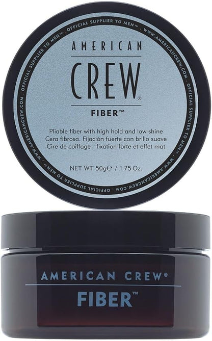 AMERICAN CREW Travel-Kit for Men: 3-in-1 Care Shampoo, Conditioner & Shower Gel (100 ml), Precision Shave Gel (50 ml) and Fibre Hair Wax with Strong Hold (50 g) for Hair and Body Care (CLEARANCE)