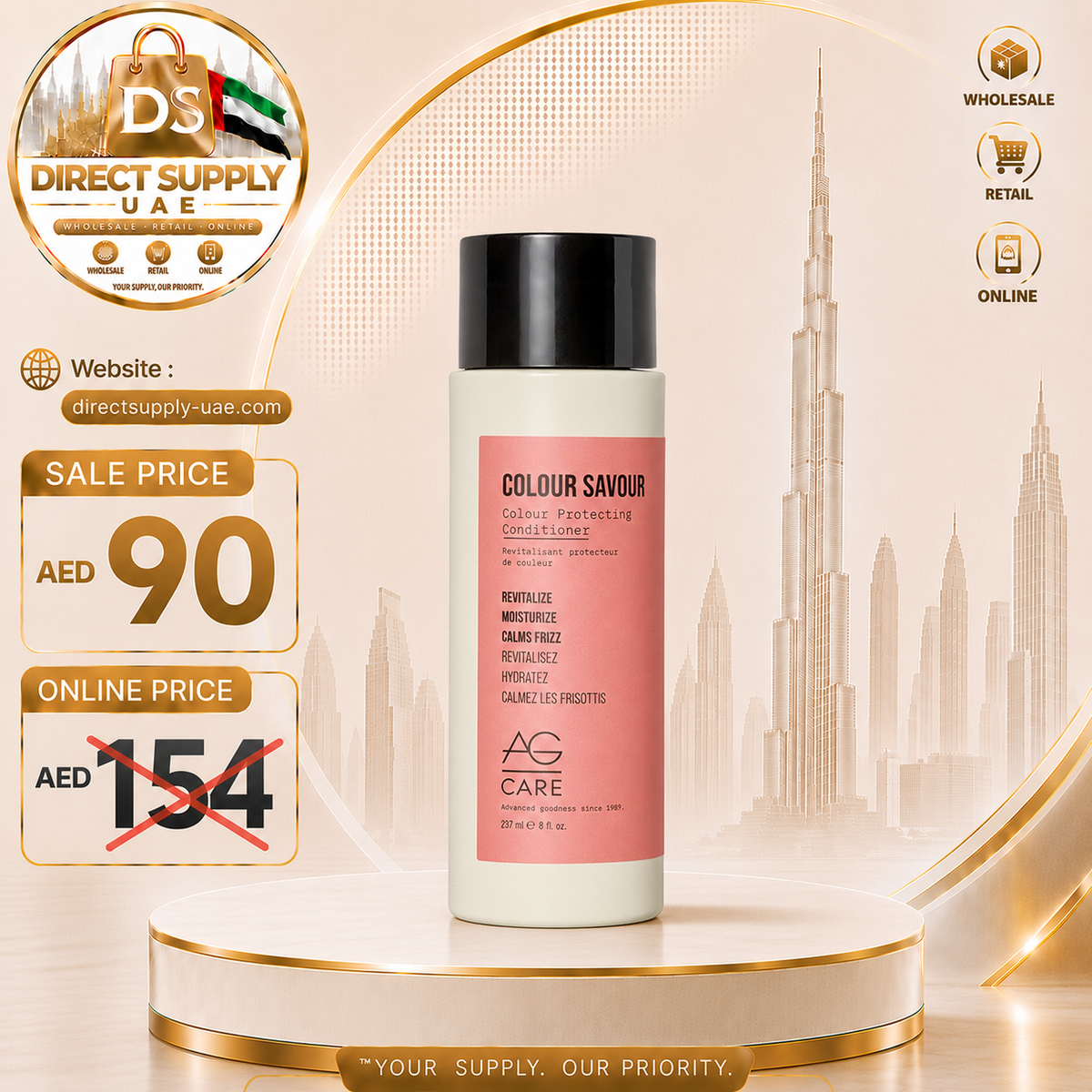 AG Care Colour Savour Colour Protection Conditioner, 237ml