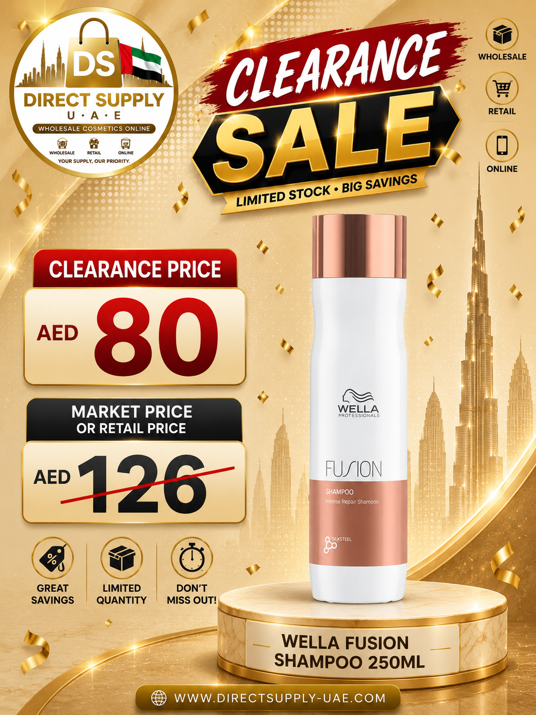 wella fusion shampoo 250ml (CLEARANCE)